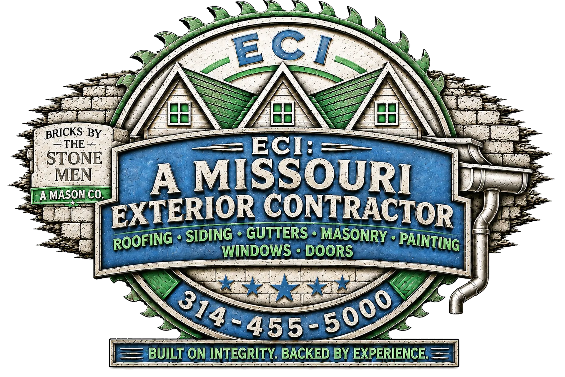 ECI: A Missouri Exterior Co. logo